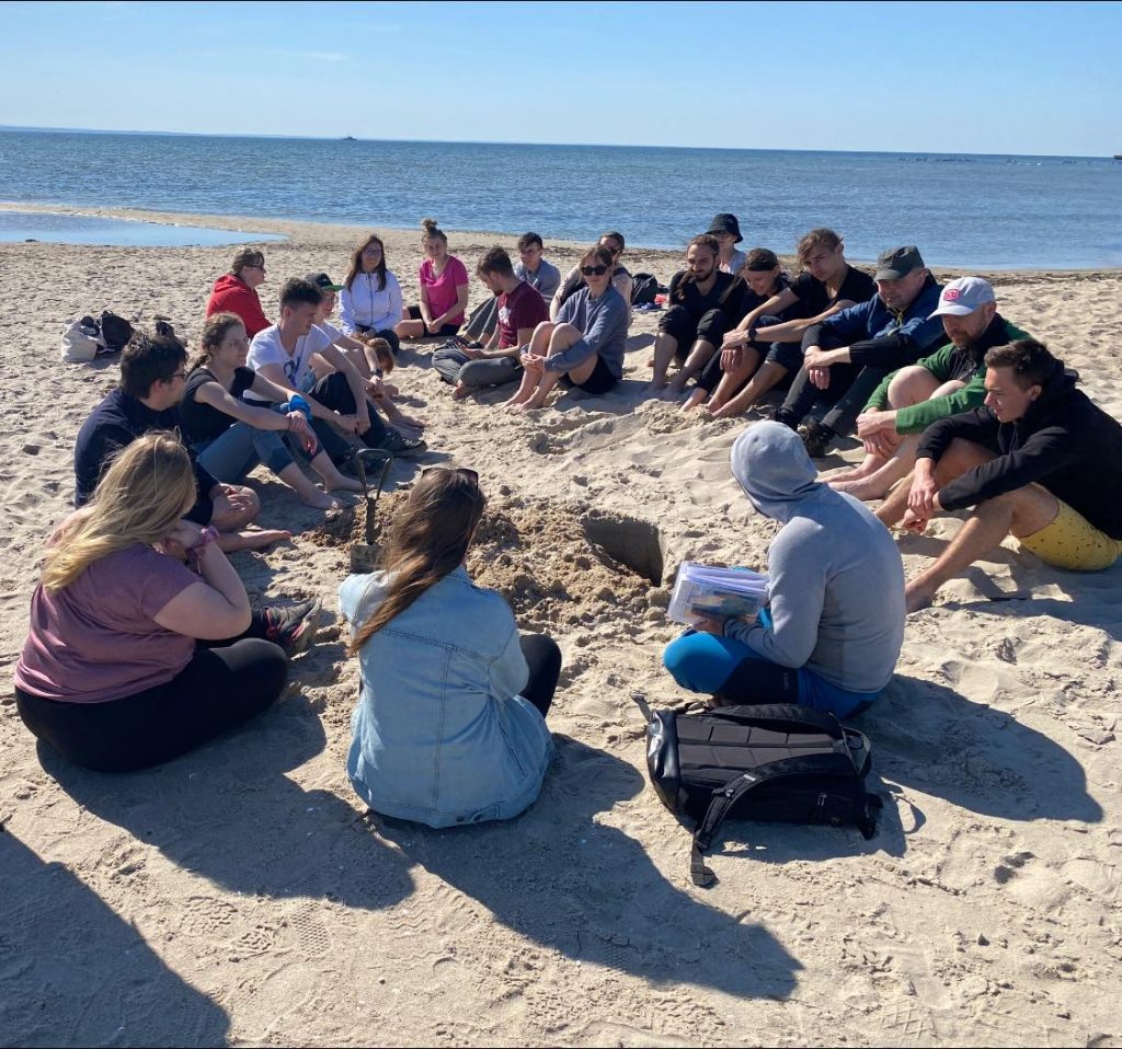 Lecture on beach sedimentation at Hel